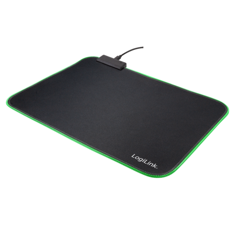 Mousepad LogiLink Zwart met RGB verlichting