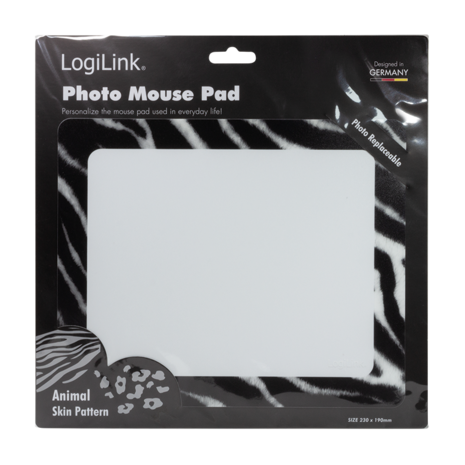 Mousepad LogiLink zebra design fotolijstje 230x190