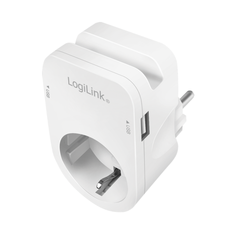 LogiLink Stekkerdoos met 2xUSB-A 17W