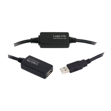 USB 2.0 A --> A 20.00m Verlenging LogiLink + versterker