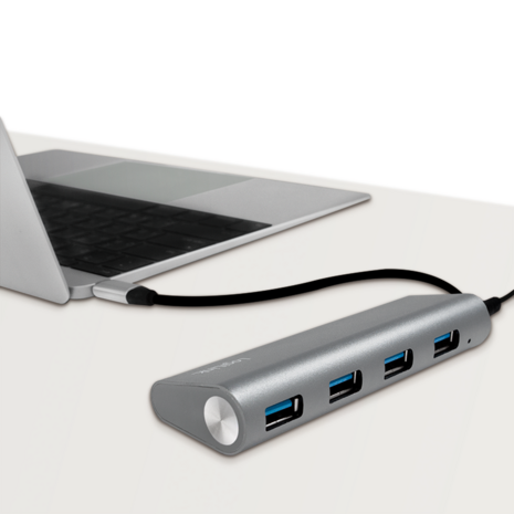 LogiLink 4 Port, USB-C --> USB-A 3.0 Passief