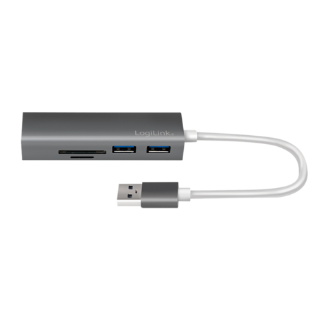 LogiLink 3 Port, USB-A --> USB-A 3.0 + cardreader