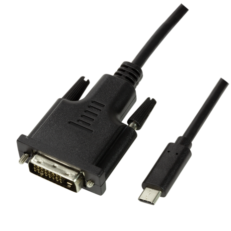 USB-C 3.2 (M) --> DVI (M) 3.00m LogiLink