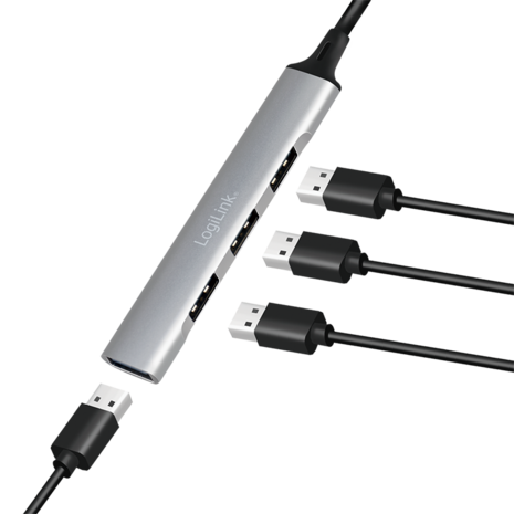 LogiLink 4 Port, USB-C --> 1xUSB-A 3.2 + 3xUSB-A 2.0