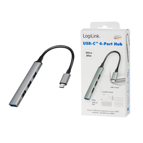 LogiLink 4 Port, USB-C --> 1xUSB-A 3.2 + 3xUSB-A 2.0