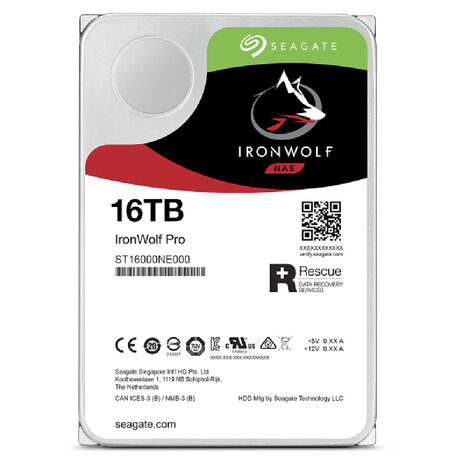 16,0TB Seagate IronWolf Pro NAS 256MB/7200rpm