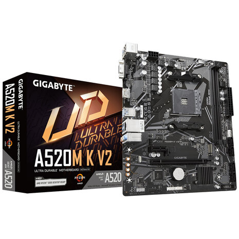 Gigabyte AM4 A520M K V2 - DDR4/M.2/HDMI/VGA/µATX