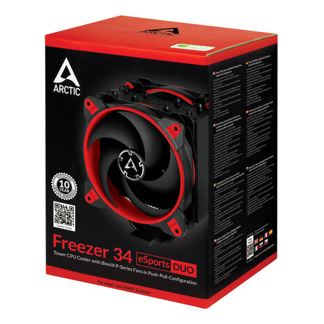 Arctic Freezer 34 eSports DUO - Rood - AMD-Intel