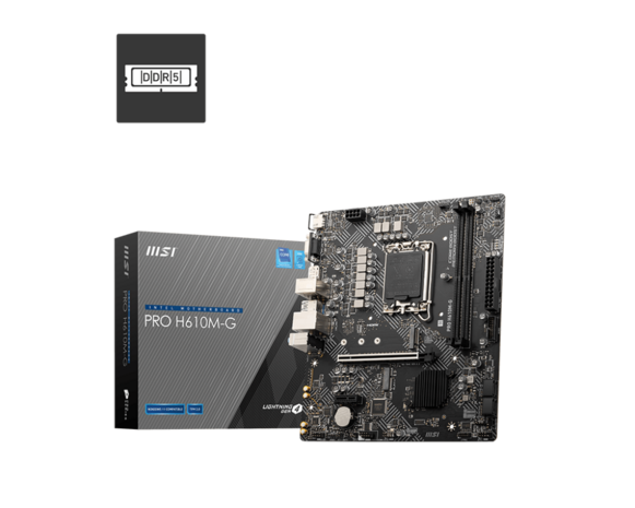 MSI 1700 PRO H610M-G - DDR5/M.2/DP/HDMI/VGA/µATX