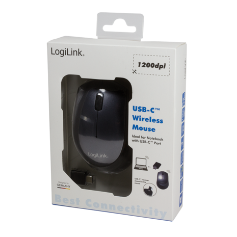 Logilink ID0160 Optical USB-C Zwart Retail Wireless