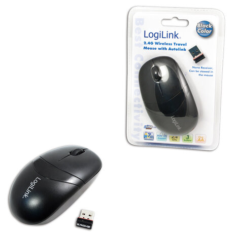 Logilink ID0069 Optical USB Zwart Retail Wireless