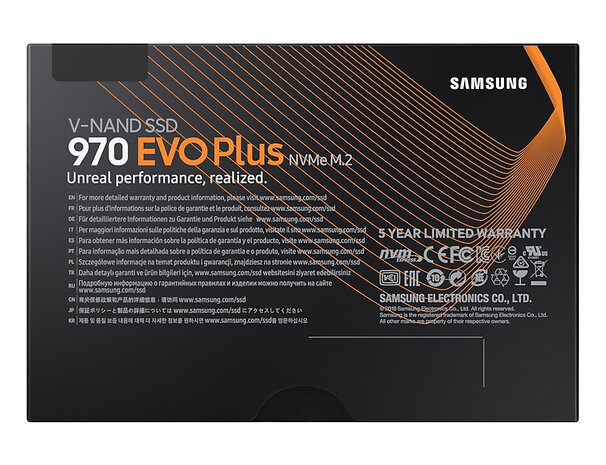 250GB M.2 PCIe NVMe Samsung 970 EVO Plus MLC/3500/2300