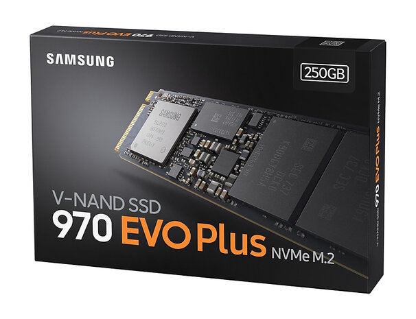 250GB M.2 PCIe NVMe Samsung 970 EVO Plus MLC/3500/2300