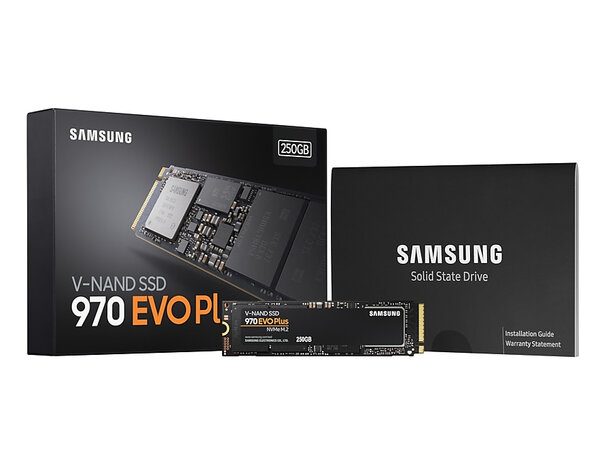 250GB M.2 PCIe NVMe Samsung 970 EVO Plus MLC/3500/2300