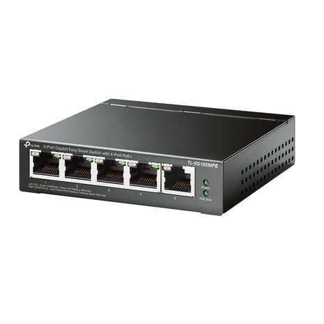 TP-Link 5Port 1Gbps Metalen behuizing 4xPoE+