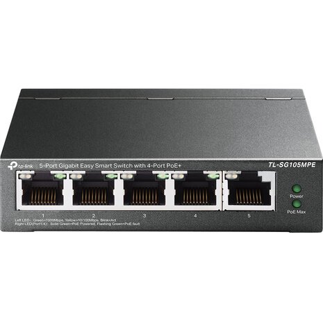 TP-Link 5Port 1Gbps Metalen behuizing 4xPoE+