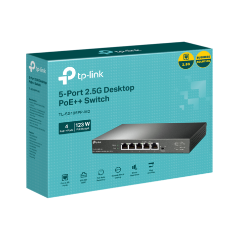 5xRJ45 2.5G,unmanaged,60W 4xPoE++ - TP-Link