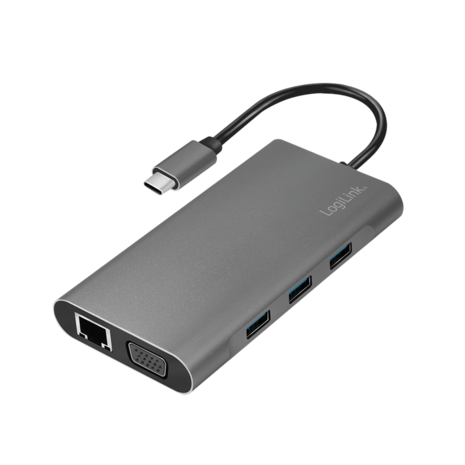 Docking Station Logilink USB-C, 100W, 4K, 10 Port