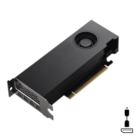 A2000 PNY RTX 12GB/4xmDP incl. Adapter/Low Profile