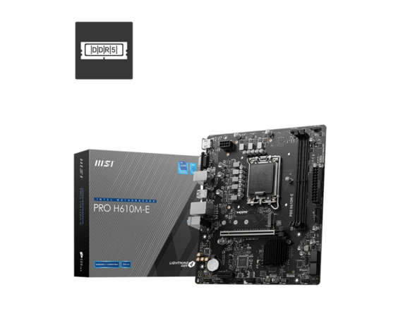 MSI 1700 PRO H610M-E - DDR5/M.2/HDMI/VGA/µATX