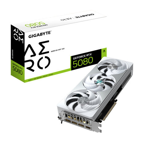 5080 Gigabyte RTX AERO OC SFF 16GB/3xDP/HDMI - Wit