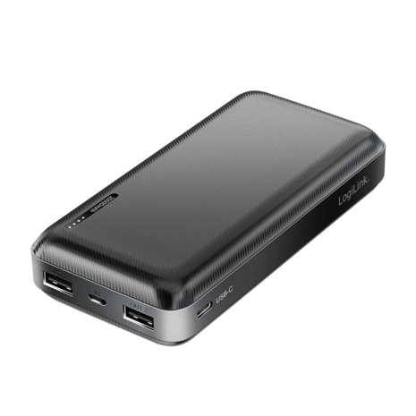 Power Bank 20000mAh LogiLink 2x USB-A Zwart