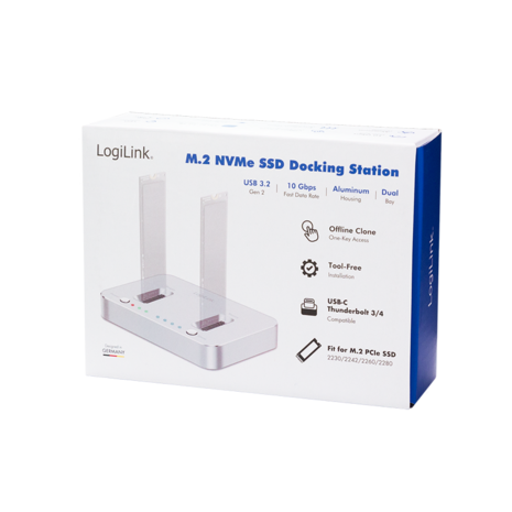 Dockingstation LogiLink 2x M.2 NVMe - USB3.2