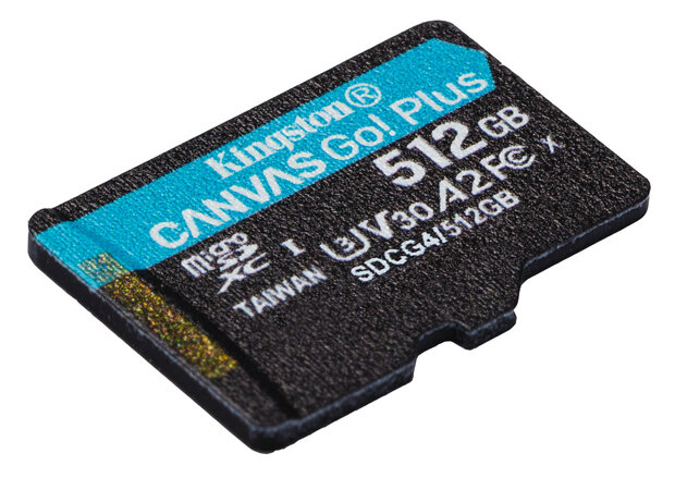 SDXC Card Micro 512GB Kingston U3 V30 A2 Canvas Go! Plus