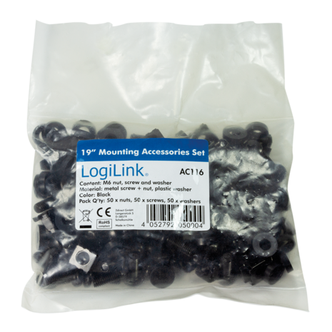 LogiLink M6 Kooischroeven Set - 50 stuks