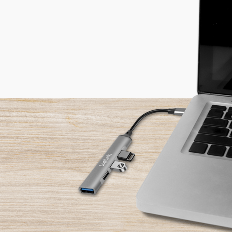LogiLink 4 Port, USB-A 3.0 passief