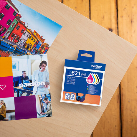Brother LC-521VAL Value Pack 4x 500 pagina´s (Origineel)