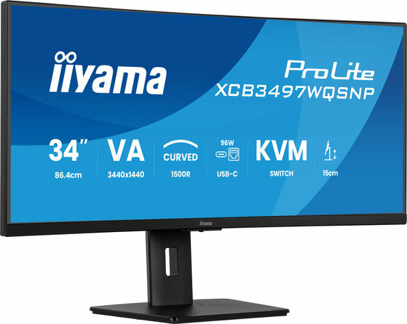 34" Iiyama ProLite XCB3497WQSNP-B1 Curved/WQHD/DP/2xHDMI