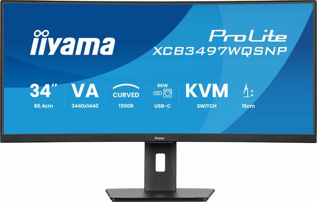 34" Iiyama ProLite XCB3497WQSNP-B1 Curved/WQHD/DP/2xHDMI