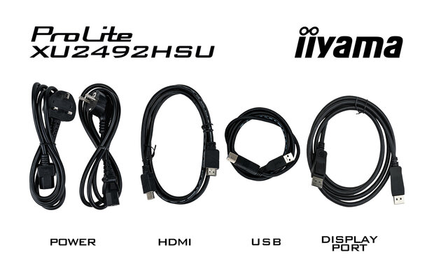 24" Iiyama ProLite XU2492HSU-B6 FHD/DP/HDMI/4xUSB/IPS