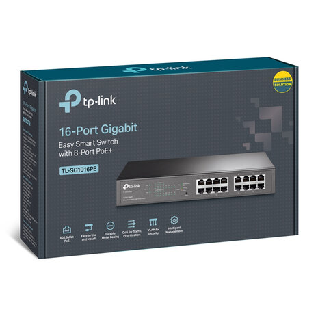 TP-Link 16Port 1Gbps Desktop/Rackmountable PoE+.