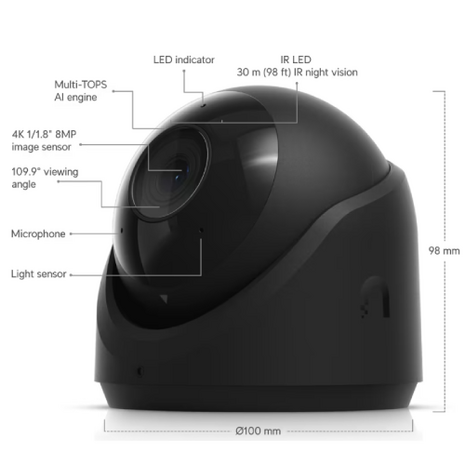 Ubiquiti UVC-G6-TURRET 8MP/4K/30FPS/PoE/IP66/IR 30m/