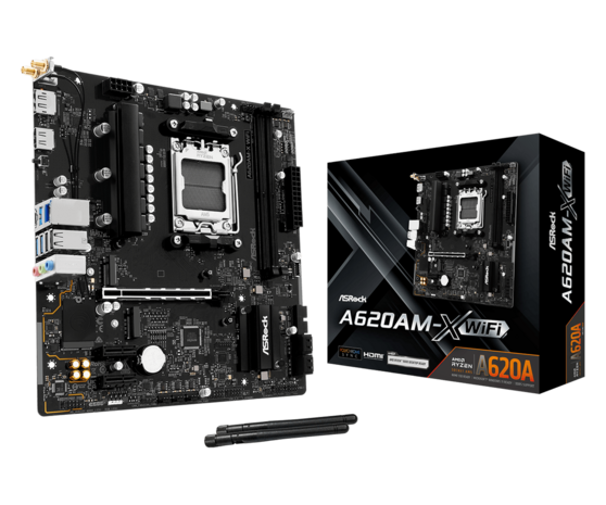 ASRock AM5 A620AM-X WIFI - DDR5/2xM.2/DP/HDMI/µATX