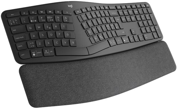 KB Logitech Ergo K860 for business Zwart Wireless