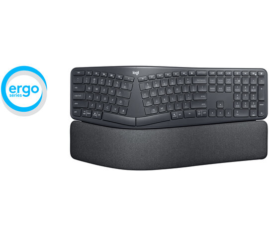 KB Logitech Ergo K860 for business Zwart Wireless
