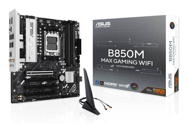 ASUS AM5 B850M MAX GAMING WIFI - DDR5/3xM.2/DP/HDMI/&micro;ATX