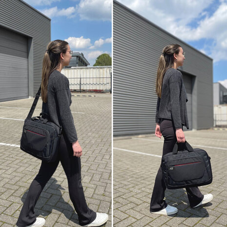 ACT AC8570 Suburb schoudertas voor laptops tot 15,6", gemaakt van gerecyclede plastic flessen