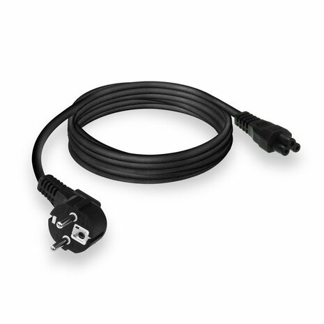 ACT AC3310 | Elektriciteitssnoer | 2 Meter | CEE7/7 naar C5 Stekker (3-Pin) | Zwart