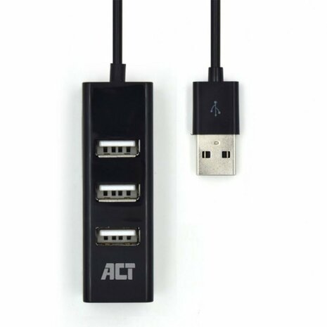 ACT AC6205 | USB 2.0 Interface Hub | 480 Mbps | Zwart