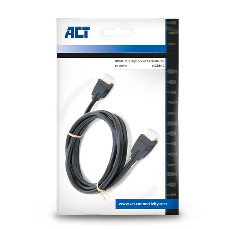 ACT 2 meter HDMI 8K Ultra High Speed kabel v2.1 HDMI-A male - HDMI-A male