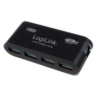 LogiLink 4 Port Hub, USB 3.0 actief zwart