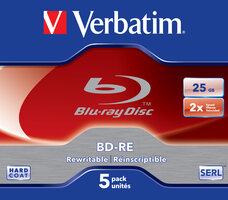 Verbatim BD-RE 25 GB 5 stuks Jewel 1-2x