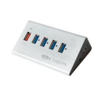 LogiLink 5 Port Hub, USB 3.0 actief (aluminium)