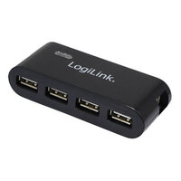 LogiLink 4 Port Hub, USB 2.0 actief Zwart