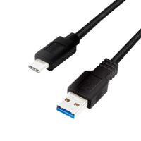 USB 3.2 Gen1x1 Cable USB-AUSB-C 0.5m LogiLink zwart