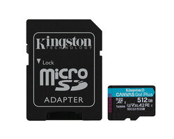 SDXC Card Micro 512GB Kingston UHS-I U3 Canvas Go! Plus